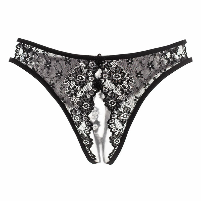 Intimates Sexy Panties For Women Low Rise Erotic Thong Open Hips Underwear Lace Can Be Inserted Into Briefs Crotchless Lingerie