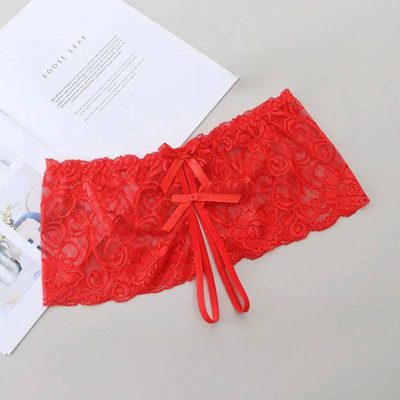 Sexy Lingerie Erotic Open Crotch Panties for Women Panties Lace Transparent Crotchless Underwear Underpants Lace Sexy G-String