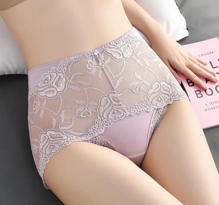 Sexy Lace Panties Women's Underwear   Female Underpants    Comfy  Elegant Briefs Transparent  Light Breathable   Lingerie
