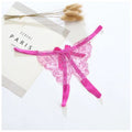 Women Sexy Lingerie Thong Open Panties Crotch Lace T-back Bow Underwear Crotchless Pants Open Back Underpants Briefs