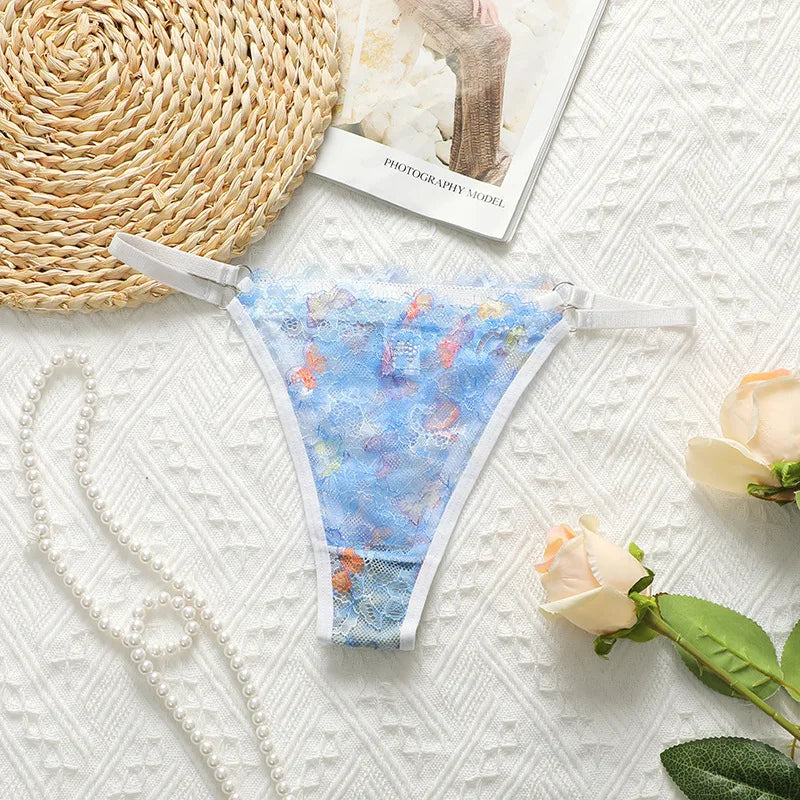 Lace Women Panties Sexy Lingerie Seamless Low Rise Thong Ladies T-Back Thin Summer T-Pants Briefs Femme Comfortable Underwears