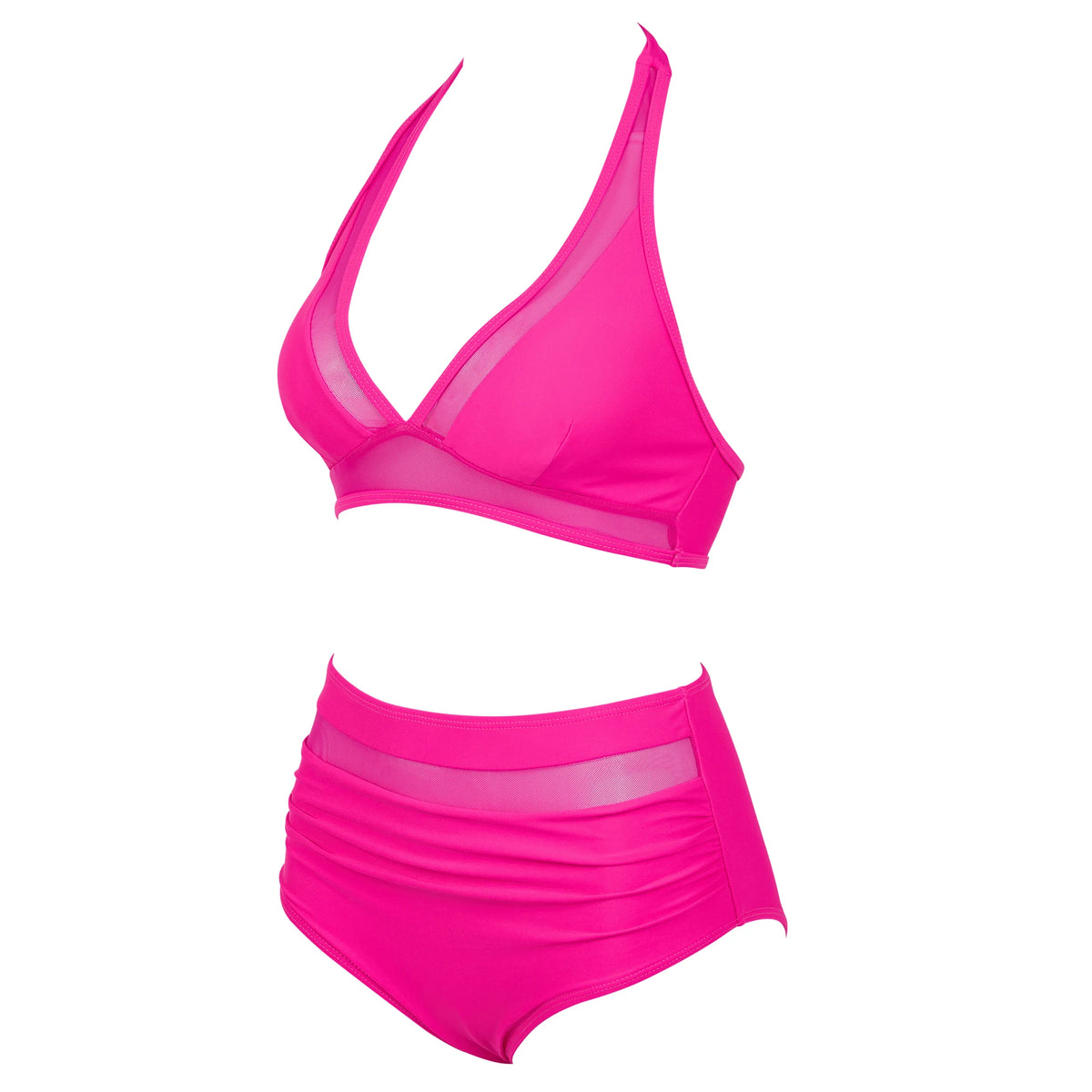 Women High Waist Bikini Set Two Piece Beachwear Summer Beach Vacation Swimwear Swimsuit Push Up Bathing Suits Female