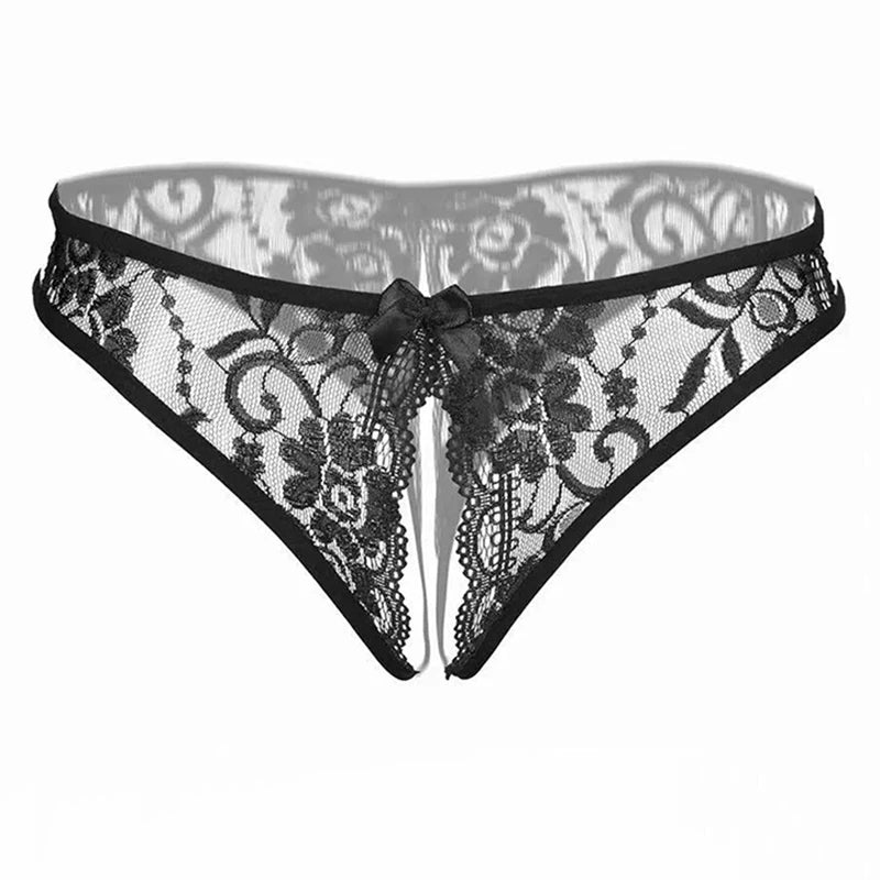 Intimates Sexy Panties For Women Low Rise Erotic Thong Open Hips Underwear Lace Can Be Inserted Into Briefs Crotchless Lingerie