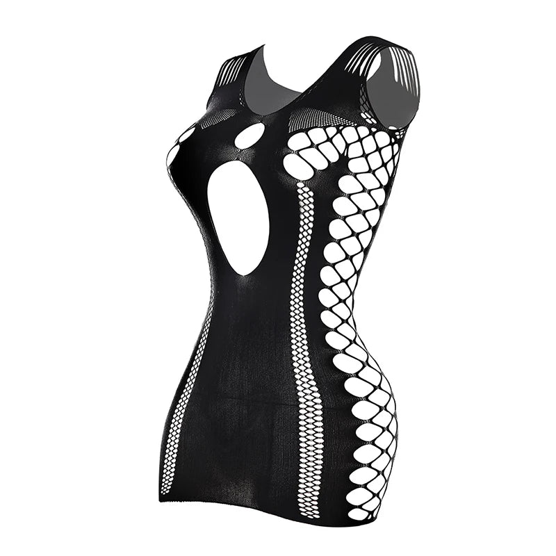 Women Fishnet Cover Up Dress Sexy See Through Hollow Out Elastic Swimwear Beachwear Summer for Music Festival Vacation Party