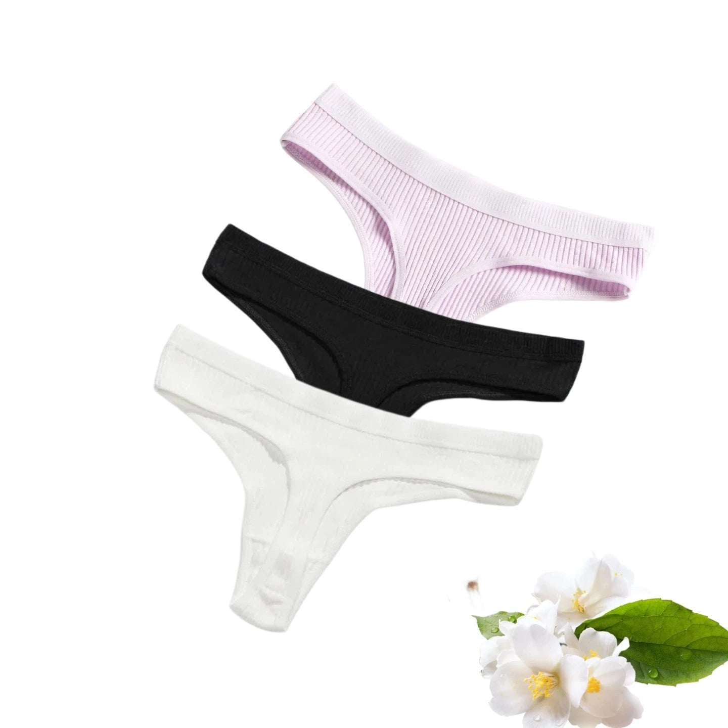 3Pcs/Lot Women's Panties Cotton Underwear Low Waist Briefs Girls Seamless Solid Color Underpant Female Sexy Tanga Thong T Back